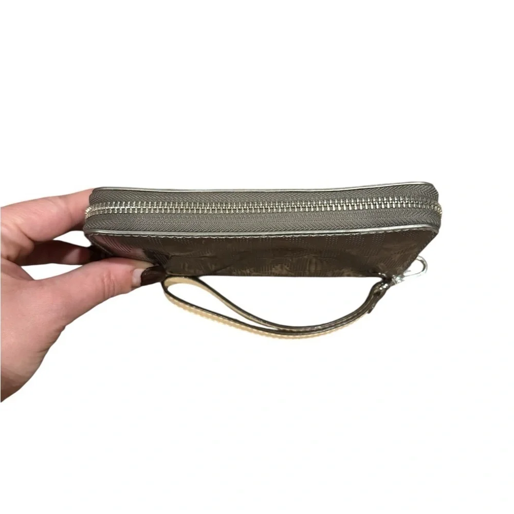 Michael Kors Silver Wristlet Wallet